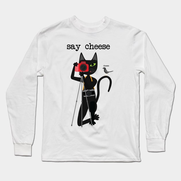 Say cheese Long Sleeve T-Shirt by uncutcreations